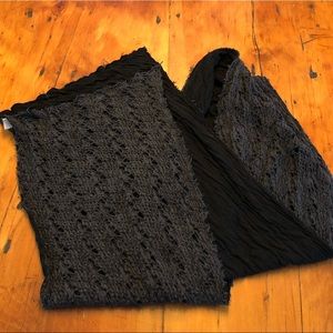 Cut Loose Black and Gray scarf